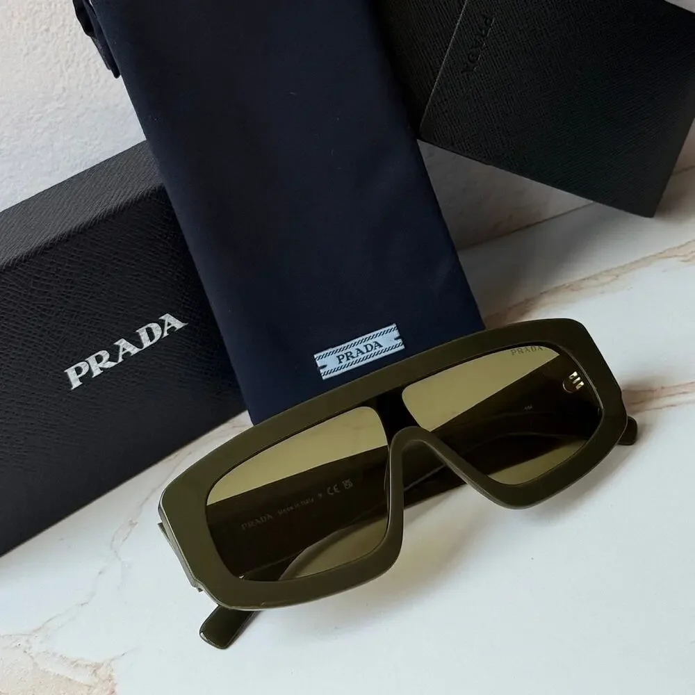 NEW Prada PR D10S Mask Sunglasses in Green $497